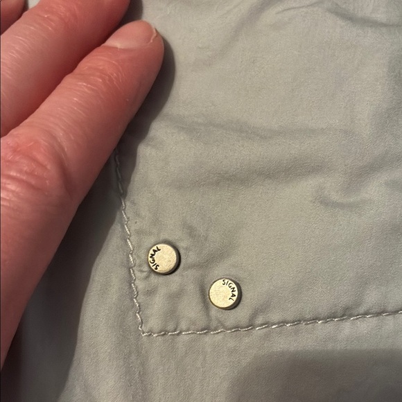 Signal Gray Elastic Waistband Capri Pants Relaxed Fit - Picture 9 of 14